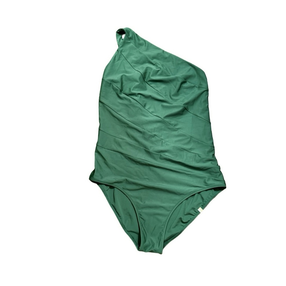 Summersalt The Long Torso Sidestroke One Piece One Shoulder Swimsuit Olive Green - Picture 5 of 11